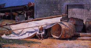 溫斯洛 荷默 Boy in a Boatyard aka Boy with Barrels